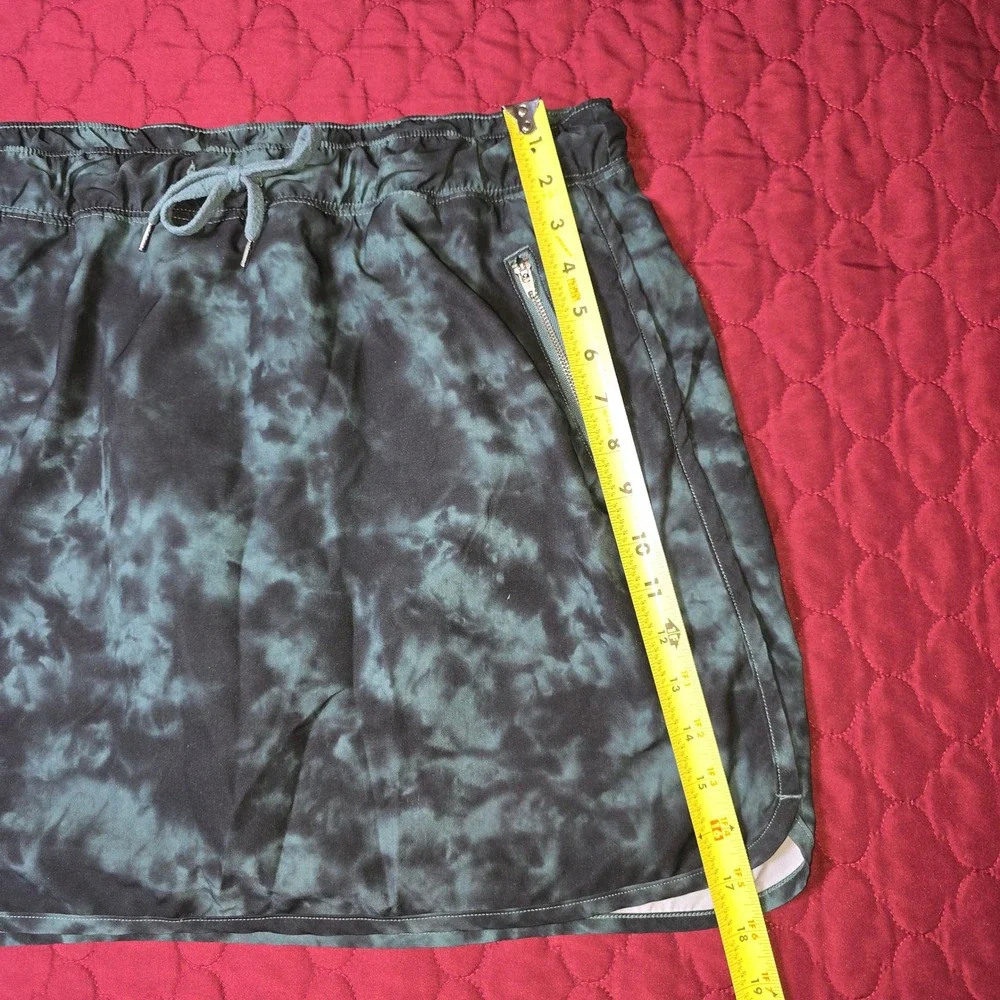 Studio by EnergyZone Forrest‎ Green Tie Dye Skort Zipper Pockets XL